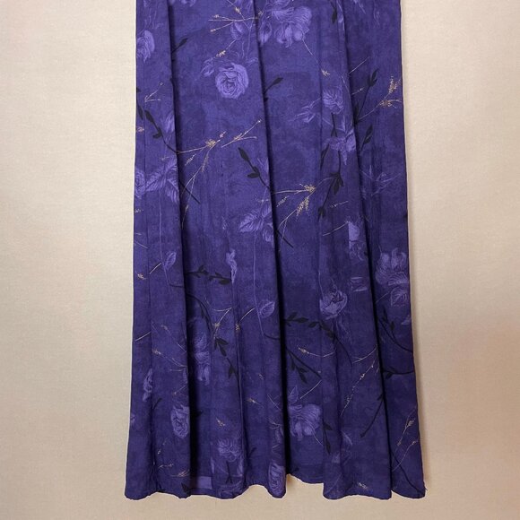 Vintage Dress Floral Sleeveless Purple ALTERED 90s Momcore Aesthetic Nostalgia - Picture 3 of 9